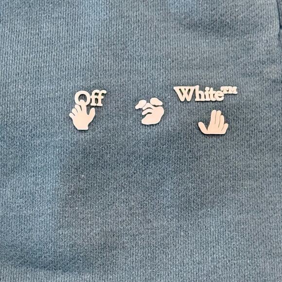 RETAIL $575 Off White Logo Slim Cuffed Sweatpants Duck Green*NEW W/TAGS*SIZE L - Picture 3 of 7